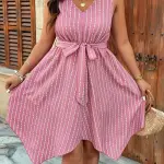 Summer Vacation Asymmetrical Suspender Dress