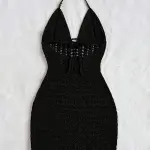 Women's Black Lace-Trimmed Cropped Sleeveless