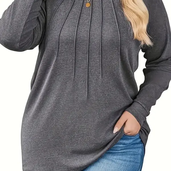 Women's Casual Elegant Ruched Detail Pullover