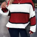 , New Autumn and Winter Striped Sweater