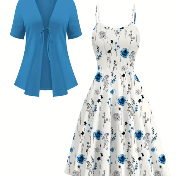 Casual Elegant Set Solid Color Short Sleeve Cardigan Jacket