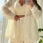 Lace Casual Shirt Set