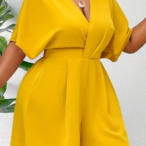 V-Neck, Short-Sleeved, Asymmetrical Waist, Sleeveless