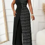 Women's Stylish and Elegant Checkered Sleeveless