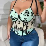 New Mesh Sheer Waist Cinched Fleece