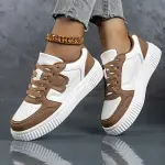 Women'S Stylish Two-Tone Low-Top Sneakers