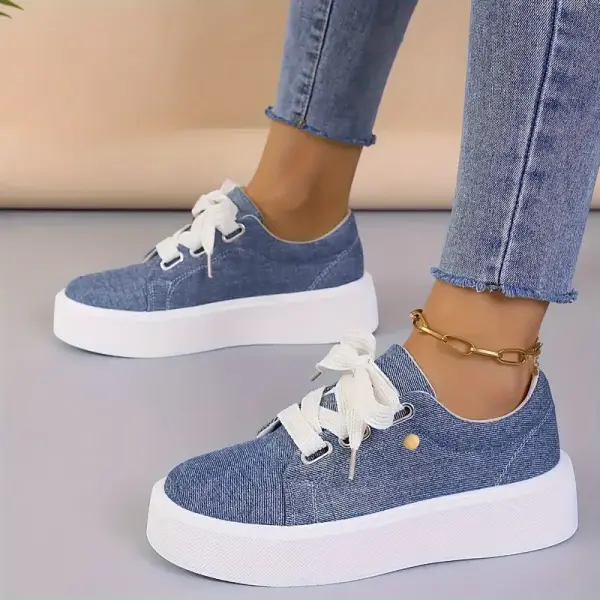 Women's Solid Color Casual Sneakers