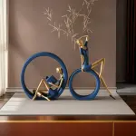 1 Smart Woman And Reading Girl Statue