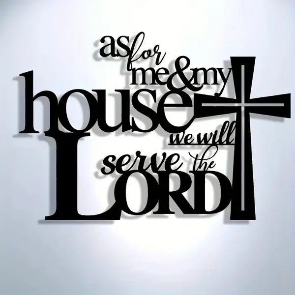 1pc Fashionable Elegant Hollow Cross Metal Wall Art