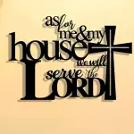 1pc Fashionable Elegant Hollow Cross Metal Wall Art