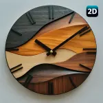 1pc, 12-inch Artistic Creative Round Glass Wall Clock