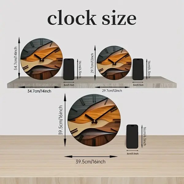 1pc, 12-inch Artistic Creative Round Glass Wall Clock