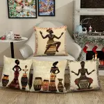 4pcs Vibrant African Women Throw Pillow Covers