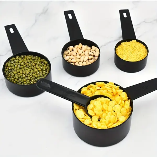 WIEZ 10pcs Plastic Measuring Cups & Spoons Set with Scale Markings