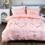 3pcs Classic Hot Stamping Texture Quilt Cover Set