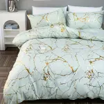 3pcs Classic Hot Stamping Texture Quilt Cover Set