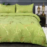 3pcs Classic Hot Stamping Texture Quilt Cover Set