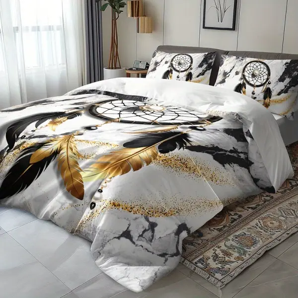 2/3pcs Black, White and Golden Dreamcatcher Printed