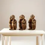 3pcs set of handmade monkey statues