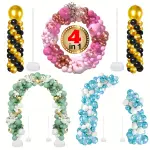 Set, Multifunctional 4-in-1 Wedding Arch Stand, Backdrop Stand, Balloon Ring Suitable For Wedding,