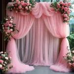 2pcs Simple And Stylish Sheer Curtains Suitable for Light-Blocking in Living Rooms