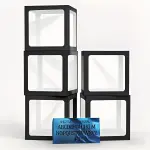 5pcs Transparent Balloon Boxes with 27 Letters Party Decoration Kit - Versatile Background