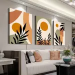 3pcs Wooden Framed Canvas Poster Bohemian Art