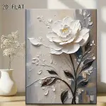 White Flower High-Definition Printed Canvas Wall