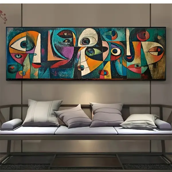 2D Flat, [2D/Flat Print] 3pcs Framed Canvas Painting