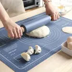 Silicone Rolling Pin and Baking Mat Set