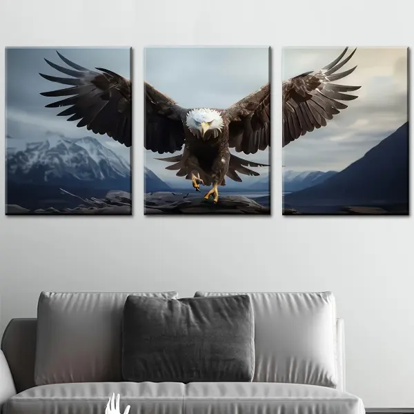 2D Flat, 3pcs 2D/Flat print, Framed canvas painting