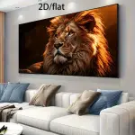 1pc Frameless Modern Lion Canvas Art Print - 59.99cm x 119.99cm
