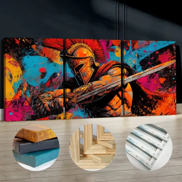 3pcs/set Wooden Framed Canvas Poster