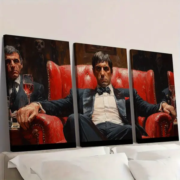 3pcs with Frame Canvas Painting 39.88x59.94cm Scarface