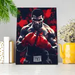 1pc Mike Tyson Canvas Art with Wooden Frame