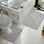 Memory Foam Bath Rug 3pcs Set