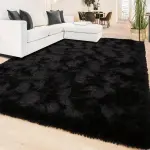 Ultra-Soft Large Black Shaggy Area Rug