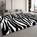 Luxury Velvet Zebra Print Area Mat