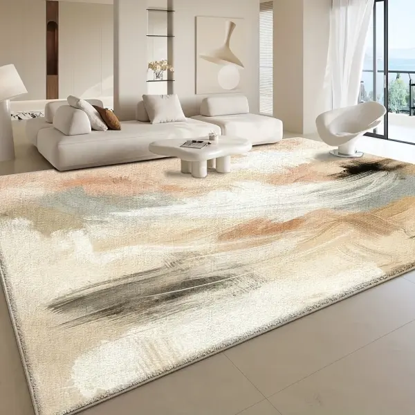 Modern Geometric Velvet Area Mat