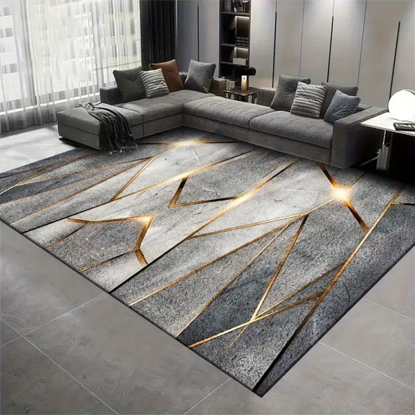 Luxurious Velvet Geometric Area Mat