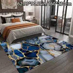 1pc Elegant Golden Marble Pattern Area Mat