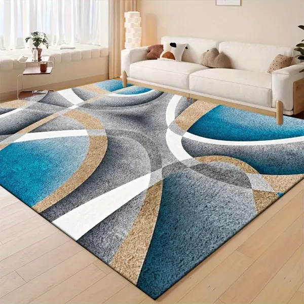 Modern Geometric Velvet Area Mat