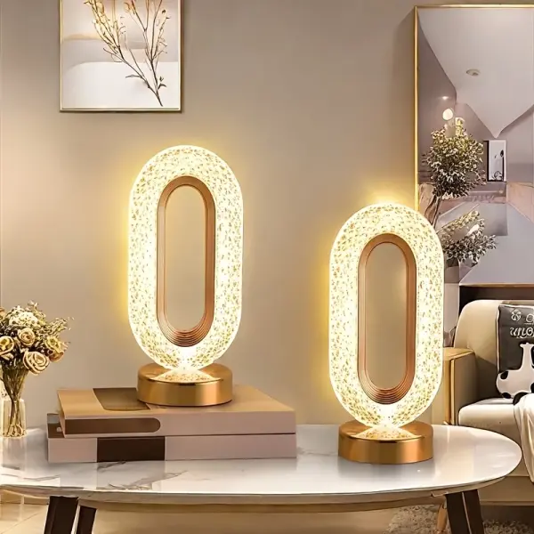 2pcs Modern Touch-Controlled Adjustable Warm Light Table Lamps with Pagoda Shades