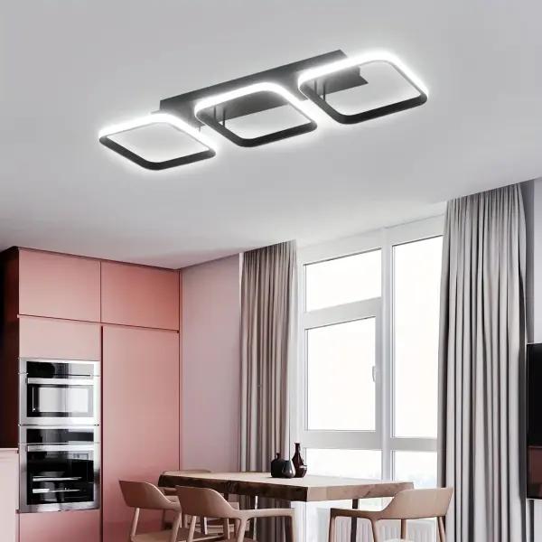 1pc Modern Elegant LED Ceiling Light, Easy-to-Install Metal Recessed Ceiling Light, 3000/4500/6000K Adjustable Color Temperature, 52cm
