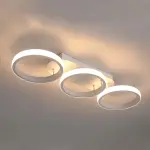 1pc Nordic Modern LED Ceiling Light, Hard Wiring, 3000-6000K Three Colors Dimming