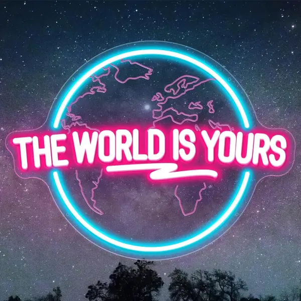 The World Is Your LED Neon Sign