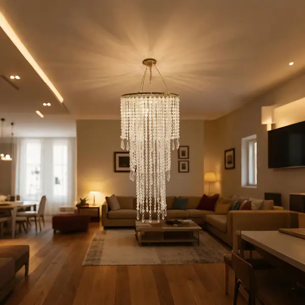 Modern Beaded Chandelier Shade