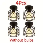 4pcs simple and modern E27 bulb base ceiling lights