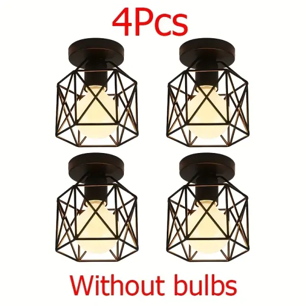 4pcs simple and modern E27 bulb base ceiling lights