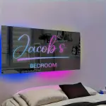 Customized LED Neon Sign - Personalized "Jacob'S Bedroom" Wall Decor, Vibrant USB Powered Lighting